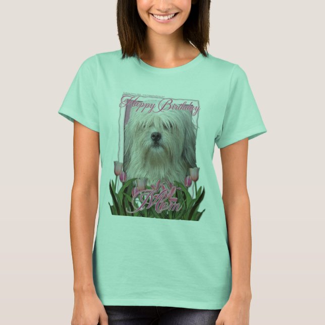 Camiseta Feliz cumpleaños mamá - Lowchen (Anverso)