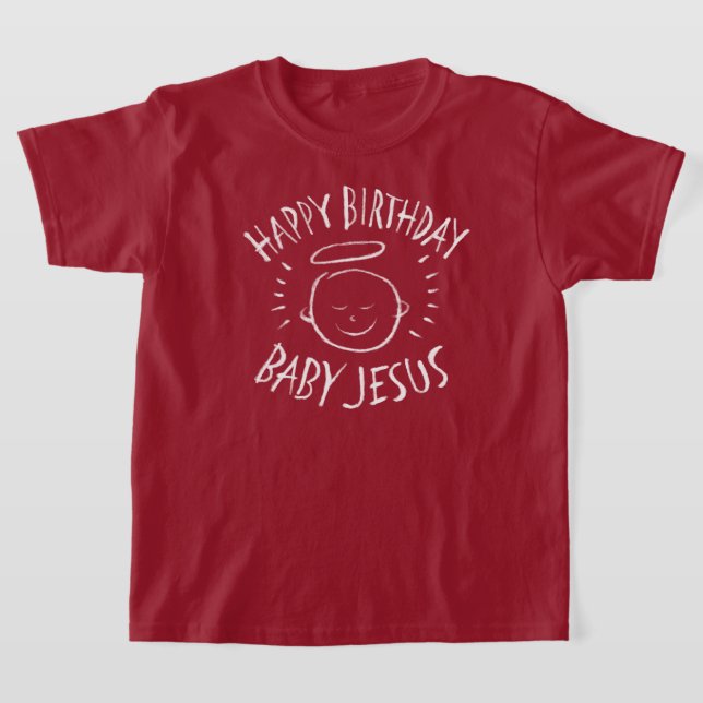 Camiseta Feliz cumpleaños, niño Jesús - Navidades cristiano (Distribución)