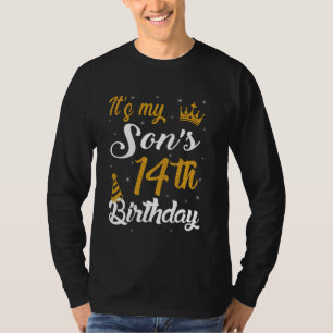 Camiseta Feliz Cumpleaños número 14 de mi Hijo 2011 14 Años