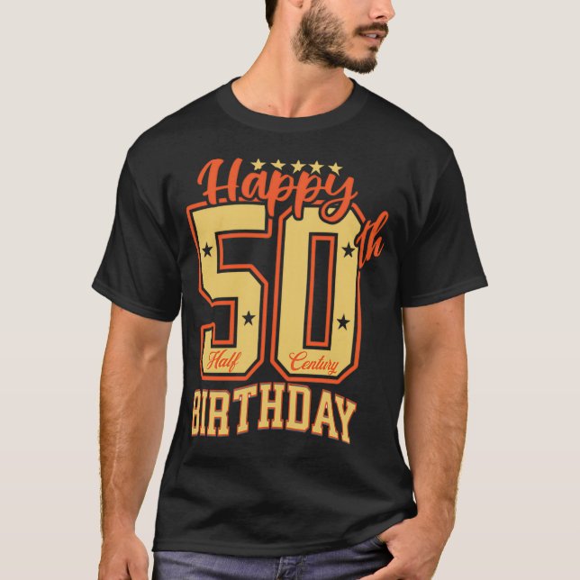 Camiseta Feliz cumpleaños número 50 (Anverso)