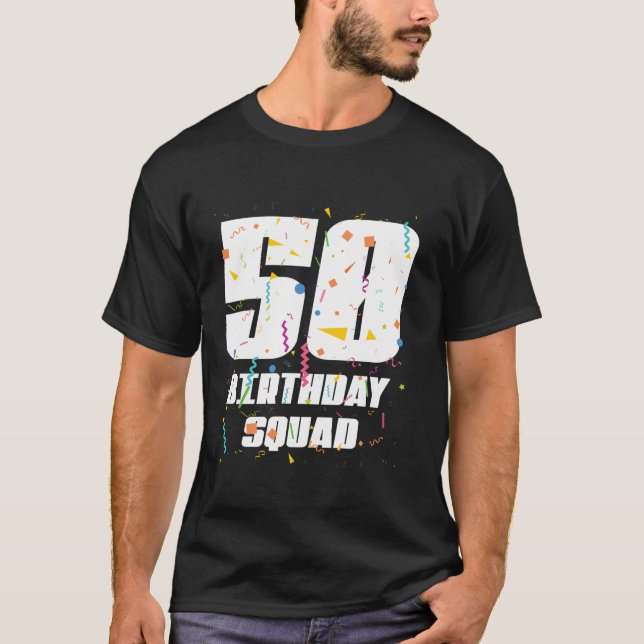 Camiseta Feliz cumpleaños número 50, feliz cumpleaños númer (Anverso)