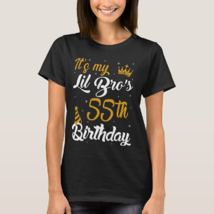Camiseta Feliz Cumpleaños número 55 de mi LIL HERMANO 1970