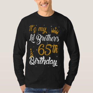 Camiseta Feliz cumpleaños número 65 de mi hermano menor 196