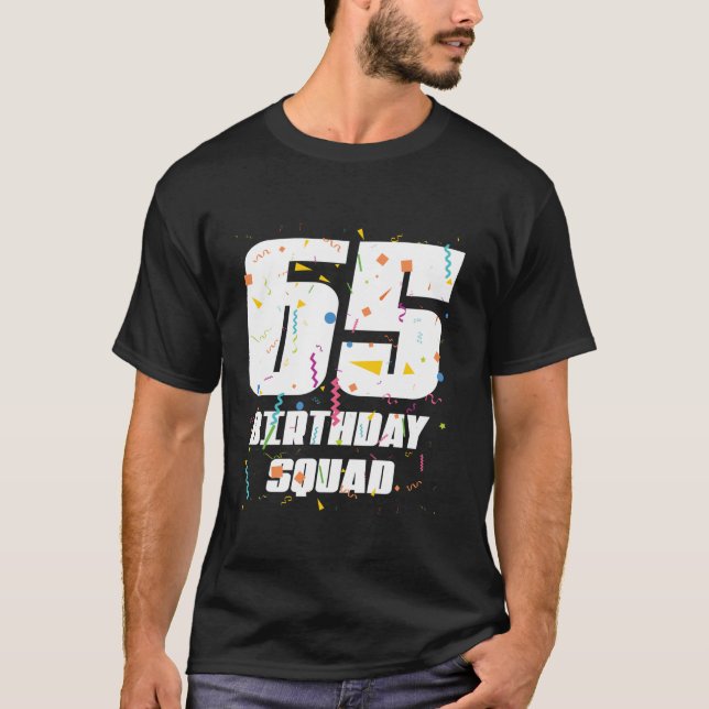 Camiseta Feliz cumpleaños número 65 Feliz cumpleaños número (Anverso)