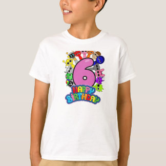 Camiseta Feliz cumpleaños número 6 Sprunki - Simon Funbot O