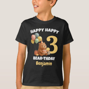 Camiseta FELIZ CUMPLEAÑOS OSO Oso de peluche personalizado