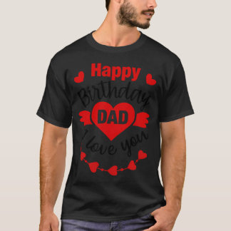 Camiseta Feliz Cumpleaños Papá De Hija Hijo
