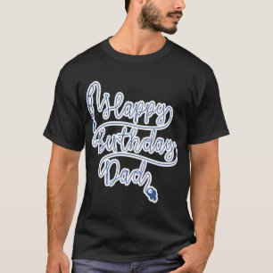 Camiseta Feliz Cumpleaños Papá Diseño de Línea de Pesca