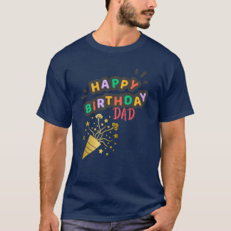 Camiseta Feliz cumpleaños, papá personalizado de la abundan