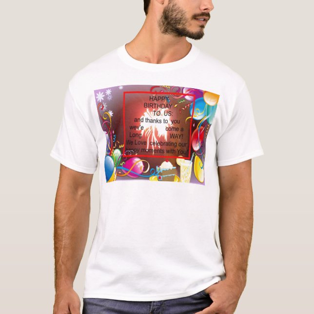 Camiseta Feliz cumpleaños para nosotros (Anverso)