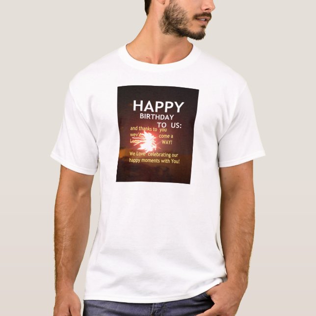 Camiseta Feliz cumpleaños para ti (Anverso)