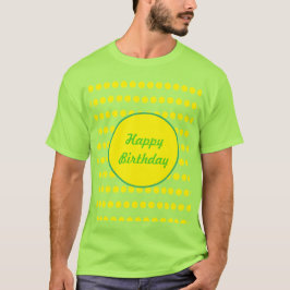 Camiseta Feliz cumpleaños Polka Dot T-Shirt (Neon Green)