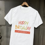 Camiseta Feliz Cumpleaños Preppy Playful Fun Sencillo Salud<br><div class="desc">Este diseño sencillo y moderno se compone de tipografía de sans serif.</div>
