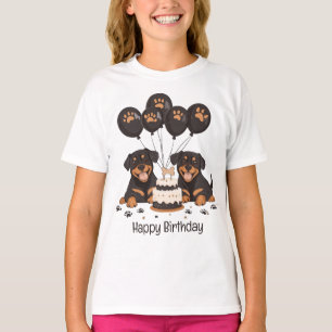 Camiseta Feliz cumpleaños Rottweiler Dogs