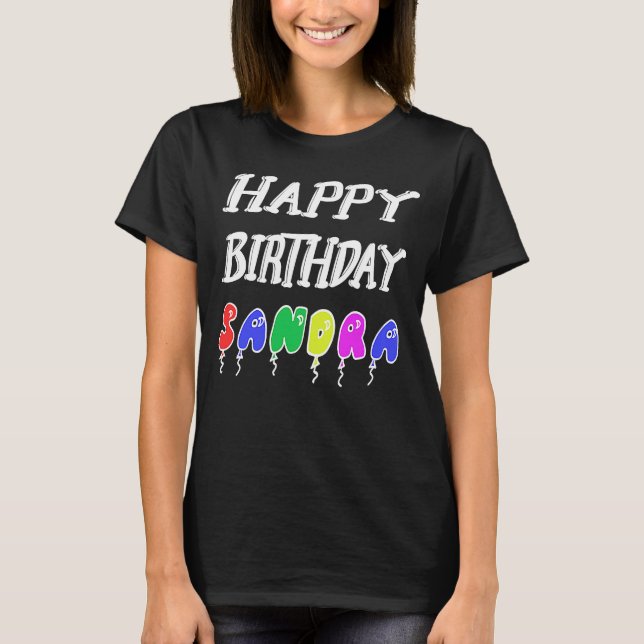 Camiseta Feliz cumpleaños Sandra (Anverso)