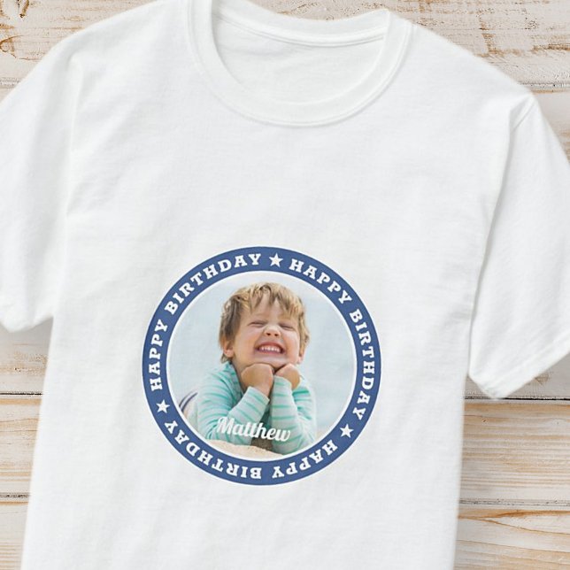 Camiseta Feliz cumpleaños, simple foto de un Personalizado  (Subido por el creador)