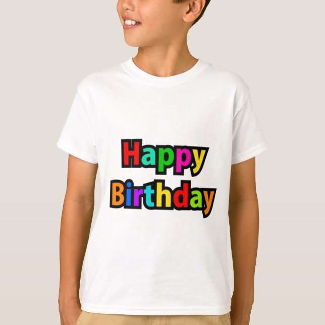 Camiseta Feliz Cumpleaños Textos (Anverso)