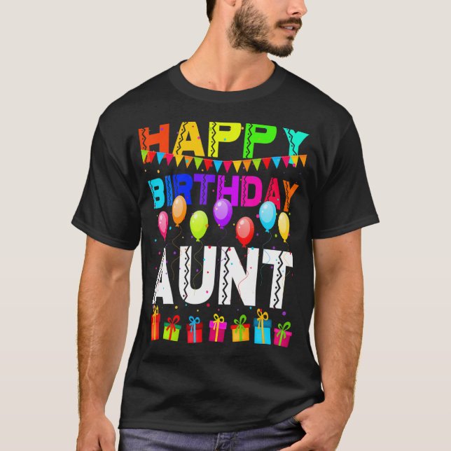 Camiseta Feliz cumpleaños tía Guay Cumpleaños Funny Mating  (Anverso)