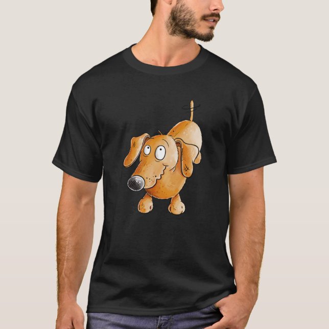 Camiseta Feliz Dachshund para los fans de Teckel I Dackel (Anverso)