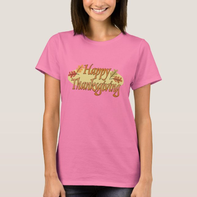 Camiseta feliz de Acción de Gracias (Anverso)