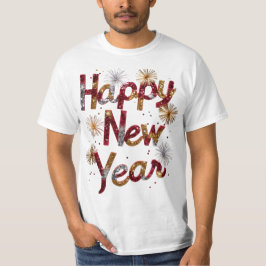 Camiseta feliz de año nuevo
