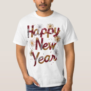 Camiseta feliz de año nuevo