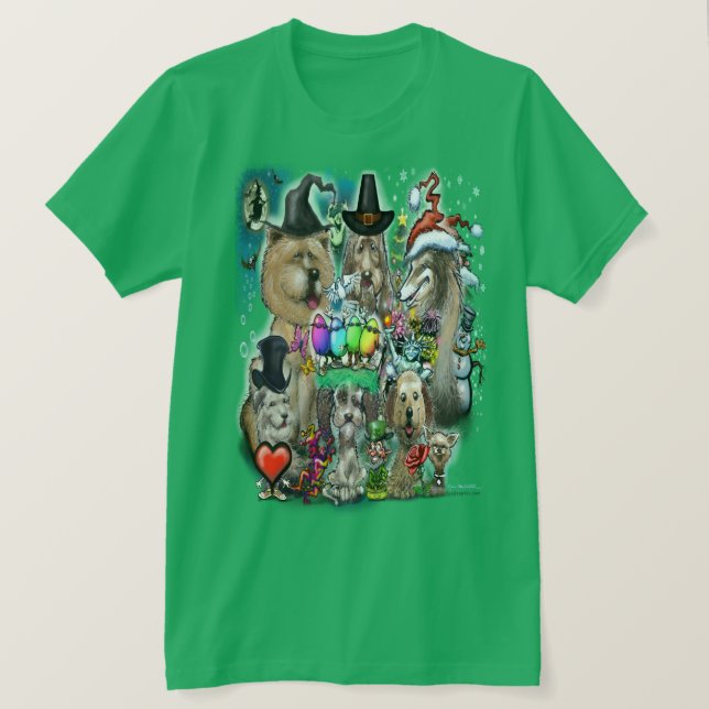 Camiseta feliz de feriados (Anverso del diseño)
