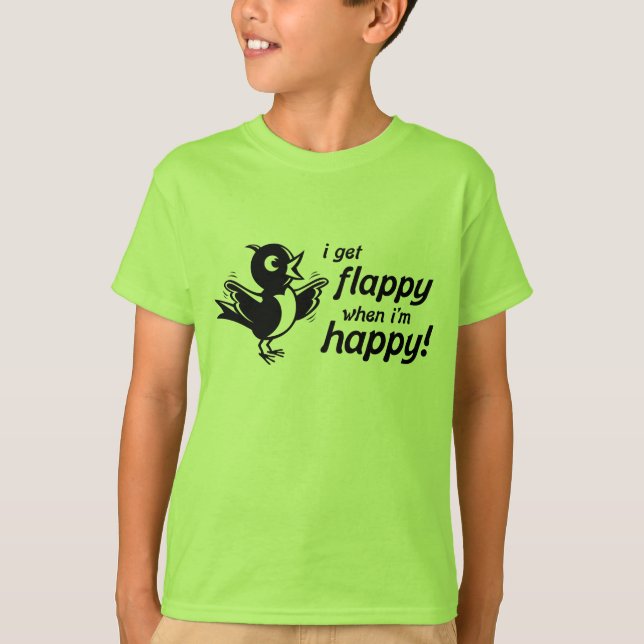 Camiseta feliz de Flappy (Anverso)
