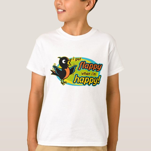 Camiseta feliz de Flappy (Anverso)
