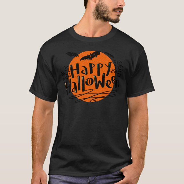 Camiseta feliz de Halloween (Anverso)