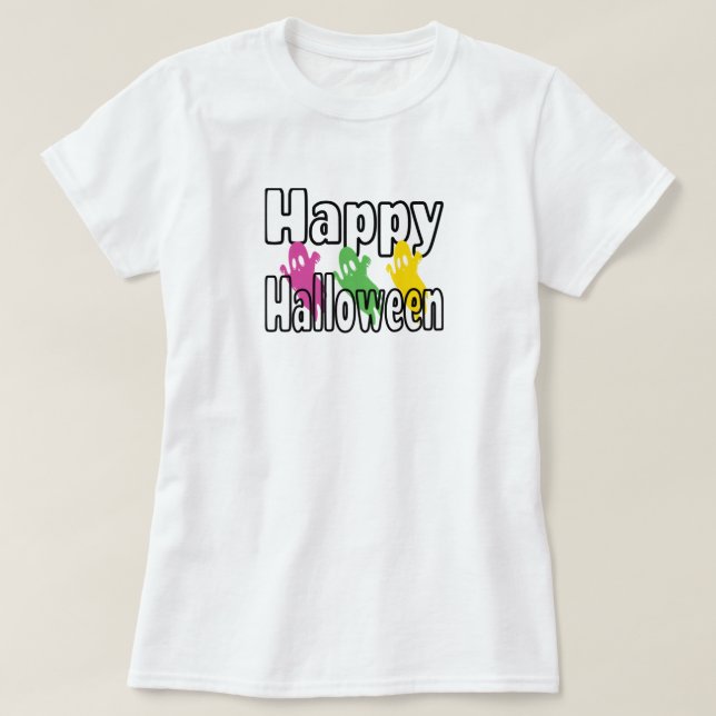 Camiseta feliz de Halloween (Diseño del anverso)