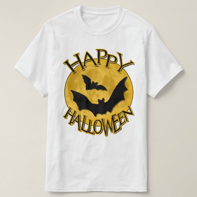 Camiseta feliz de Halloween (Diseño del anverso)