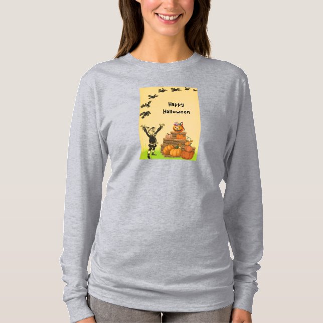 Camiseta feliz de Halloween (Anverso)