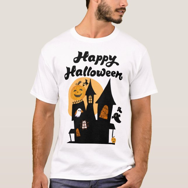 Camiseta feliz de Halloween (Anverso)