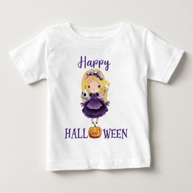Camiseta feliz de Halloween Camiseta del bebé Prin (Anverso)