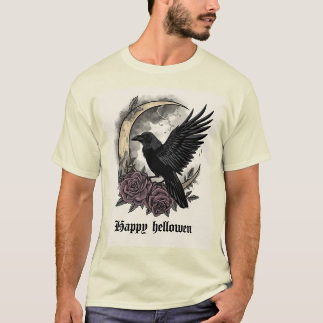 Camiseta feliz de Halloween - Tee gráfico divertid (Anverso)