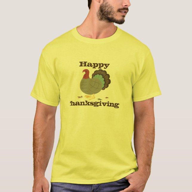 Camiseta feliz de la acción de gracias (Anverso)