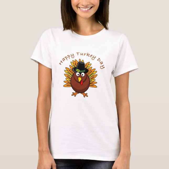 Camiseta feliz de la acción de gracias del día de (Anverso)
