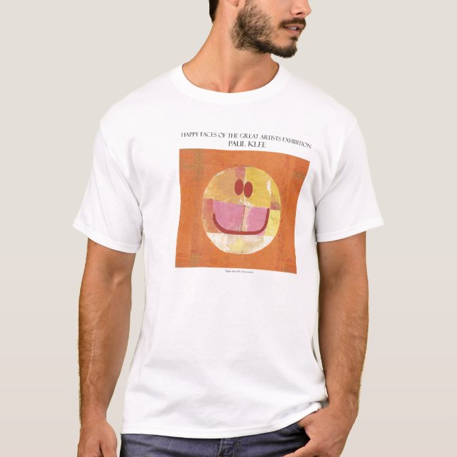 Camiseta feliz de la cara de Paul Klee (Anverso)
