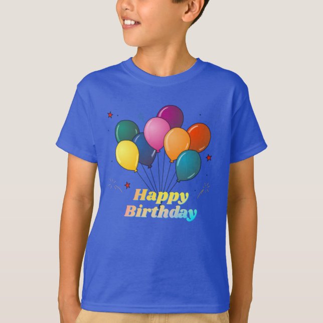 Camiseta feliz de la celebración del cumpleaños (Anverso)