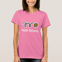 Camiseta feliz de las devoluciones para los