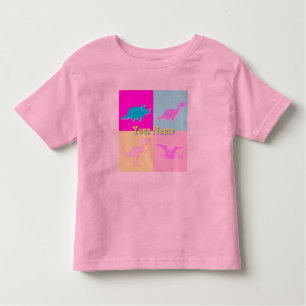 Camiseta feliz de los dinosaurios del dibujo