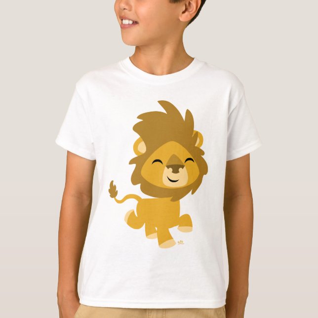 Camiseta feliz de los niños del Personalizado León (Anverso)