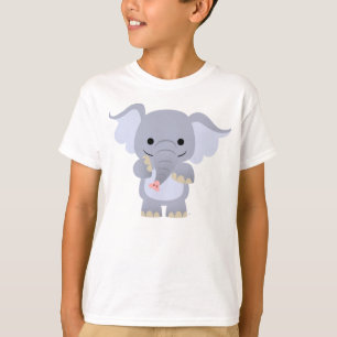 Camiseta feliz de los niños elefantes Personalizad
