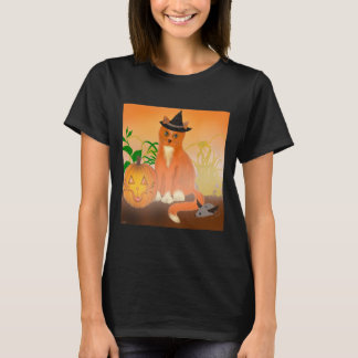 Camiseta feliz de Meow-lloween