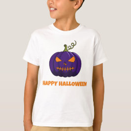 Camiseta feliz de niños de Halloween con calabaza