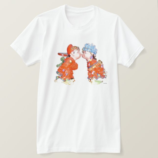 Camiseta feliz de pareja casada (Anverso del diseño)