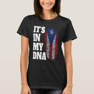 Camiseta Feliz de que esté en mi ADN Bandera de Puerto Rico