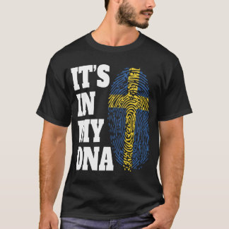 Camiseta Feliz de que esté en mi ADN Bandera sueca