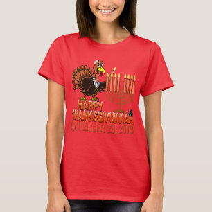 Camiseta feliz de Thanksgivukkah - de Thankgiving